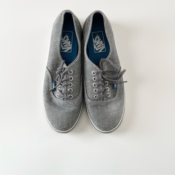 Vans Shoes - Vans Off the Wall Herringbone Low Top Grey Sneakers - 7.5